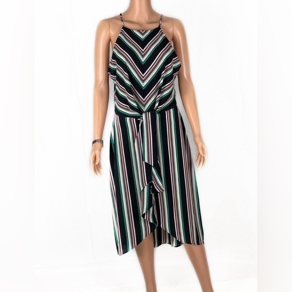 Charming Charlie Dress multi color with tie front size M - Picture 1 of 9